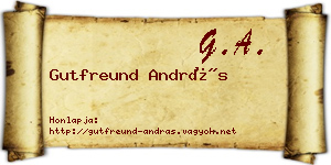 Gutfreund András névjegykártya